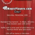 Come join us this Saturday at Hot Ace Comics! Standard Tournament – 5:30pm, $5 entry Raffle with a prize pool of each Return to Ravnica shockland and more! 10% off […]